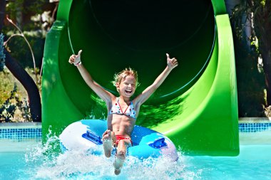 su kaydırağı aquapark, çocuk.