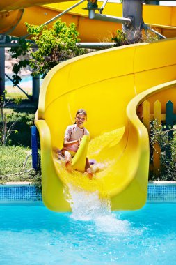 su kaydırağı aquapark, çocuk.