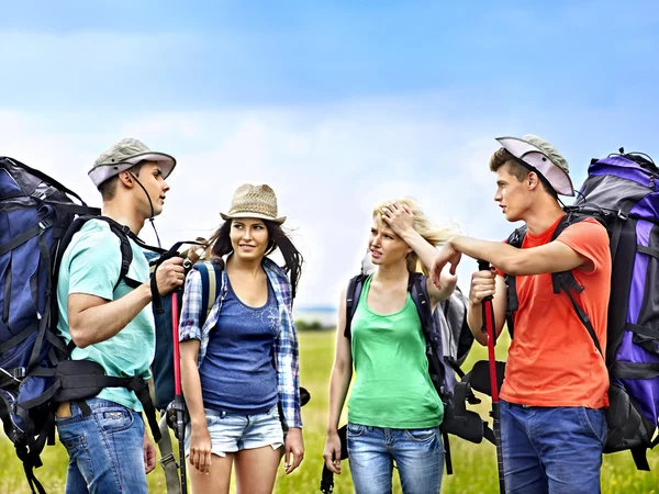 Grupp på resor. — Stockfoto