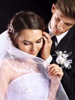 kucaklayan gelin damat .