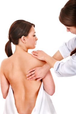 genç kadının ağrı tedavi sırt.