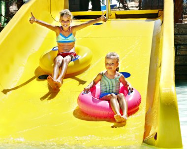 su kaydırağı aquapark, çocuk.