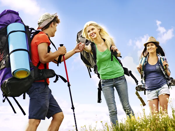 Group people on travel. — Stock Photo, Image