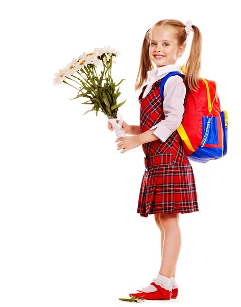 Child with backpack. — Stock Photo, Image