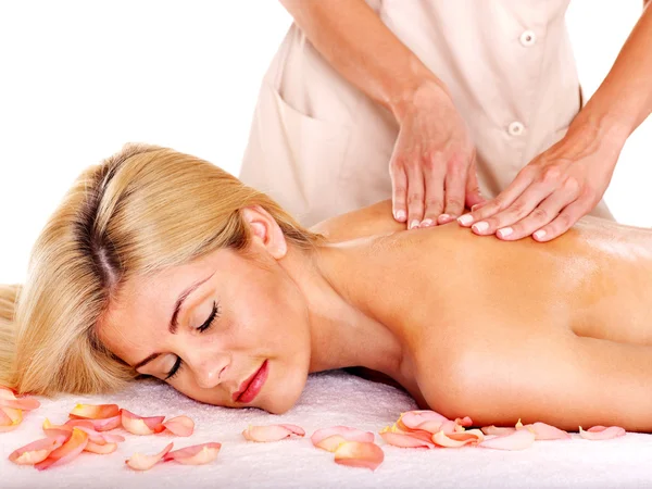 Vrouw krijgen gezichtsmassage . — Stockfoto