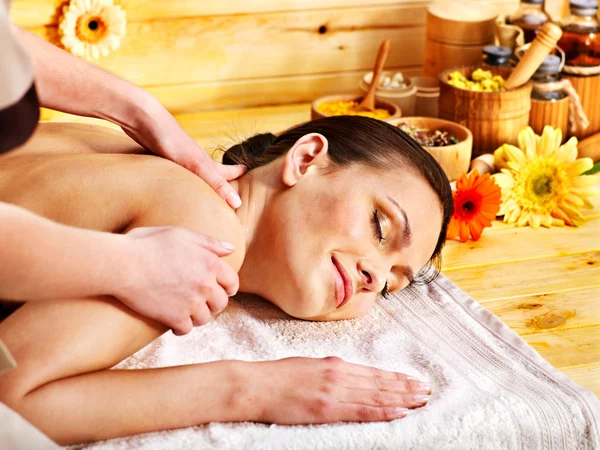 Woman getting massage . — Stock Photo, Image