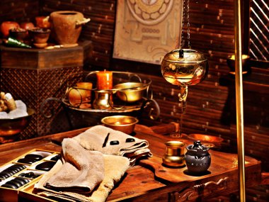 Ayurveda spa tedavisi sahip çift.