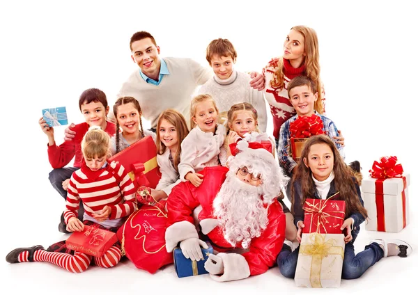 Gruppe von Kindern mit Weihnachtsmann. — Stockfoto