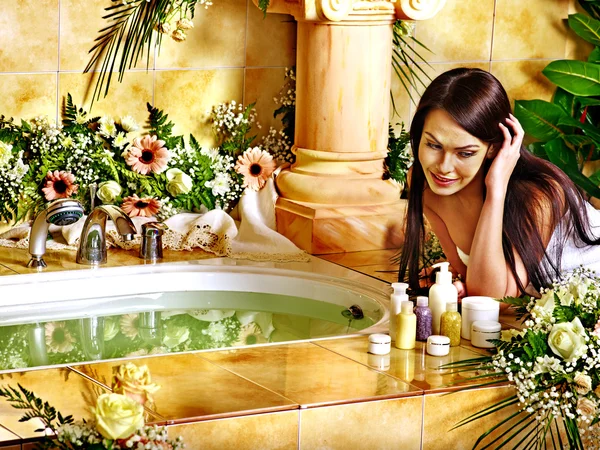 Woman at luxury spa. Stock Image