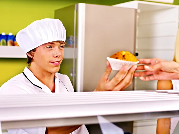 Male wearing chef uniform. — Stock Photo, Image