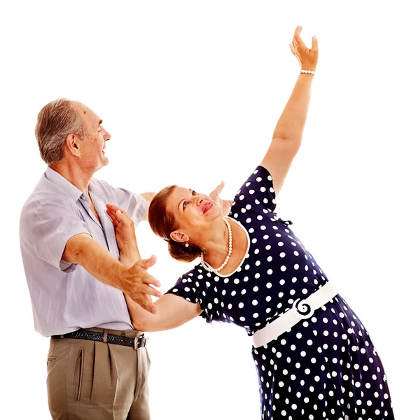 Oude man omhelst vrouw — Stockfoto