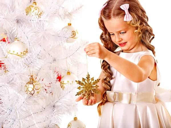 Child and Christmas tree — Stock Photo, Image