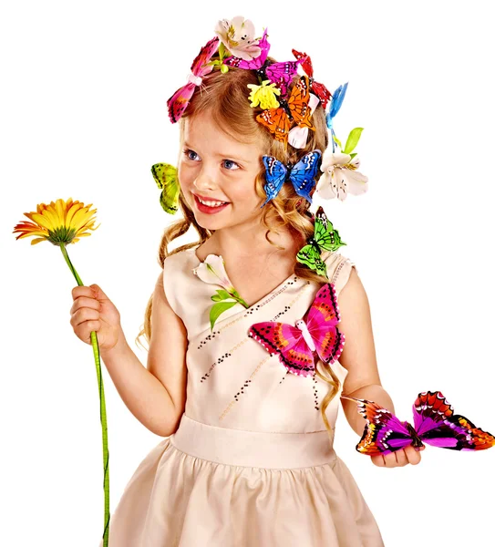 Child in spring hairstyle — Stock Photo, Image