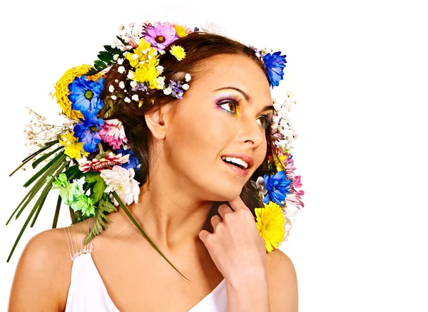 Mujer con flor — Foto de Stock