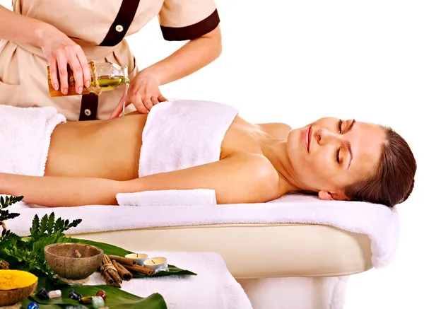 Woman getting spa therapy — Stock Photo, Image