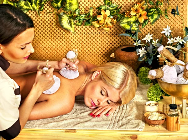 Woman getting  massage . — Stock Photo, Image