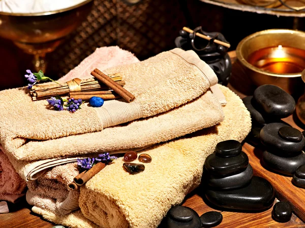 Ayurvediskt spa massage stilleben — Stockfoto