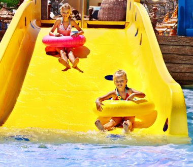 su kaydırağı aquapark, çocuk.