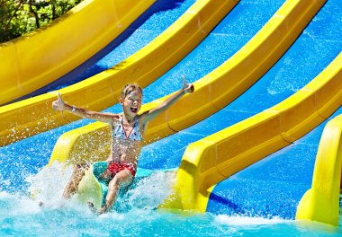 su kaydırağı aquapark, çocuk.