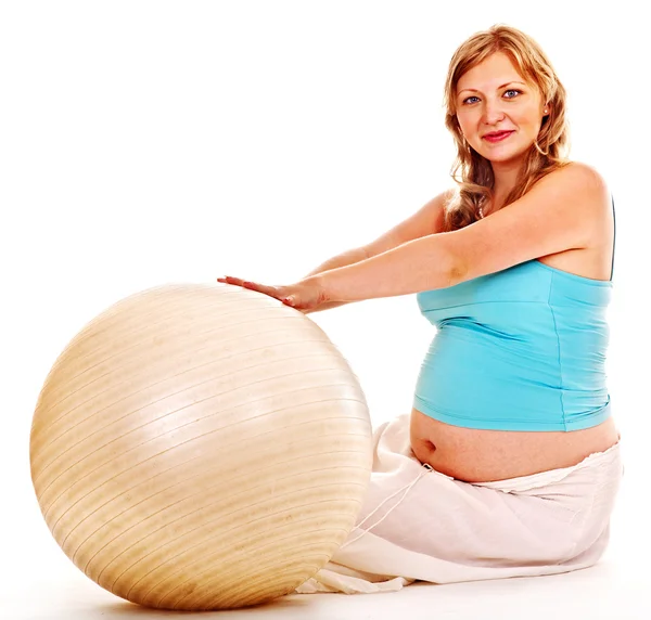 Pregnant woman do sport. — Stock Photo, Image