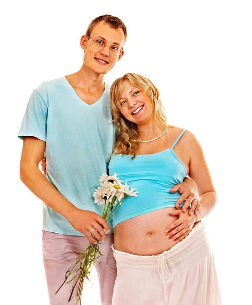 Donna incinta con marito. — Foto Stock