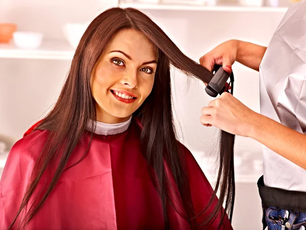 Woman at hairdresser. Royalty Free Stock Images