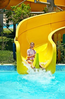 su kaydırağı aquapark, çocuk.