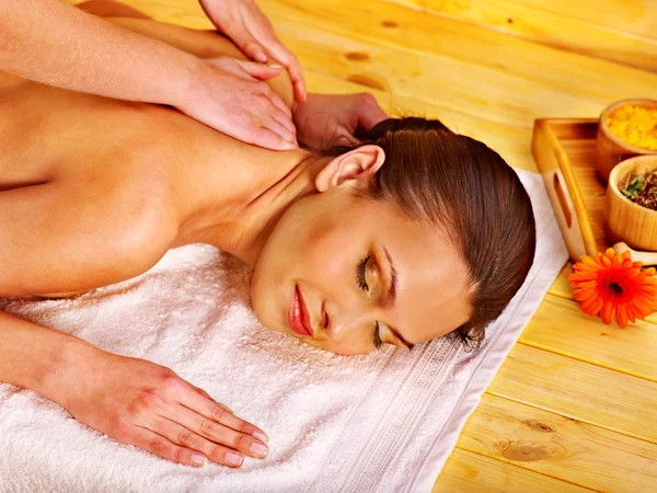 Woman getting  massage . — Stock Photo, Image