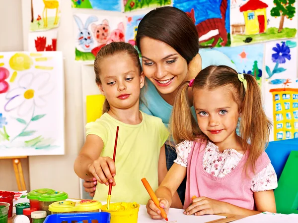 Children with teacher — Stock Photo, Image