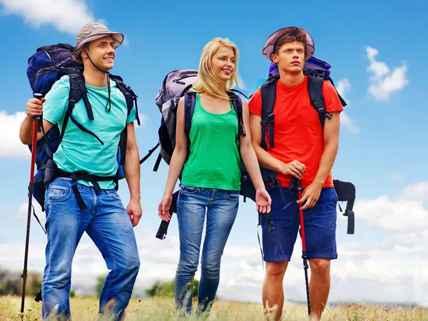 People with backpacks — Stock Photo, Image