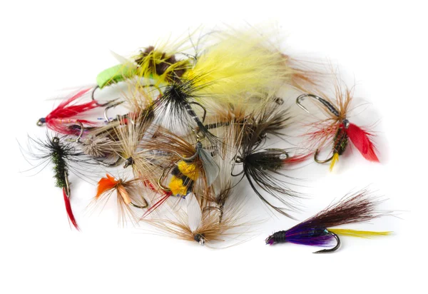 Fly fishing lures — Stock Photo, Image