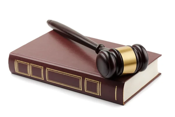 Gavel and book — Stock Photo, Image