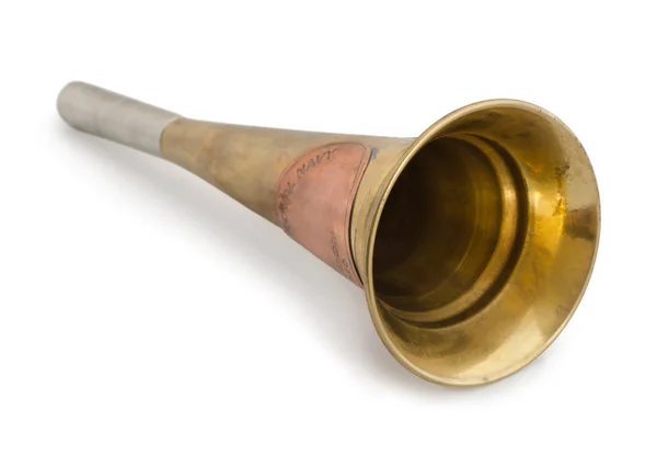 Brass fog horn — Stock Photo, Image