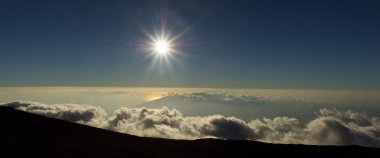 maui üzerinde Haleakala günbatımı