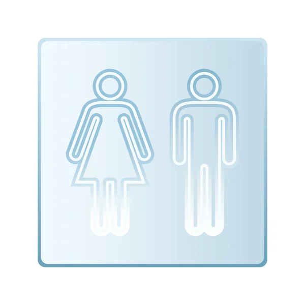 Symboles toilettes en verre — Image vectorielle