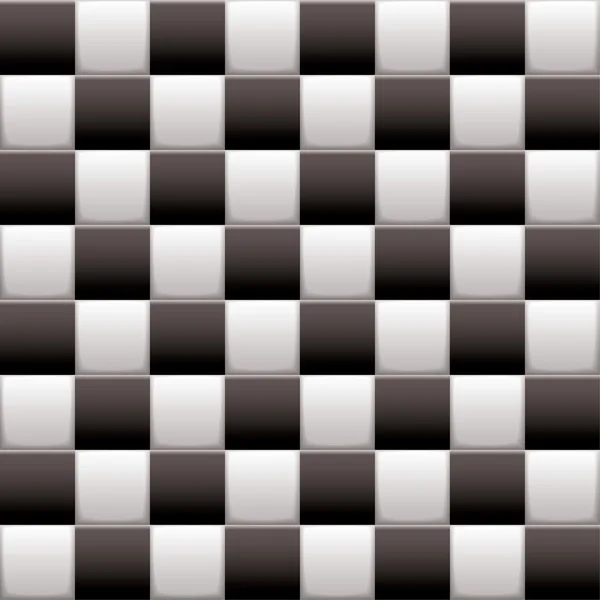 Checkered preto n branco — Vetor de Stock