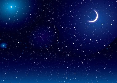 Space scape moon clipart