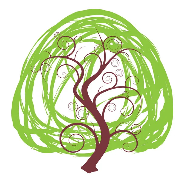 Scribble arbre — Image vectorielle