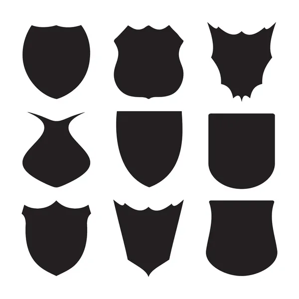 Shield silhouette — Stock Vector