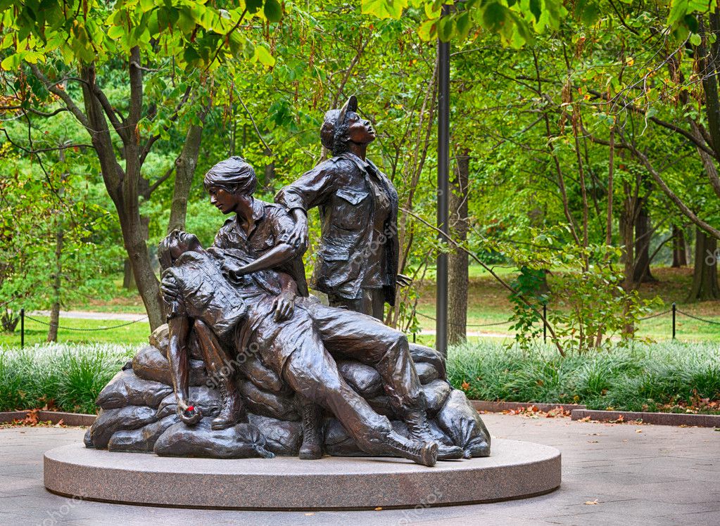 Women's Vietnam memorial in Washington Stock Editorial Photo