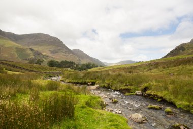 Rocky stream leads towards Buttermere clipart