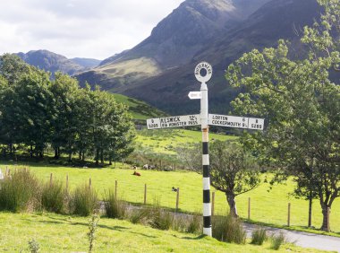 Buttermere sign in english lake district clipart