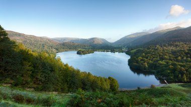 Grasmere at dawn in Lake District clipart