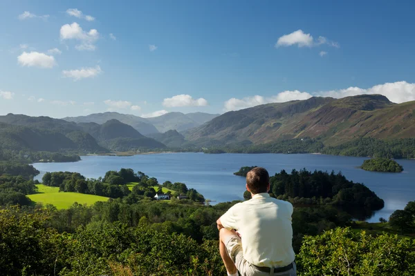 Derwent Acqua dal punto di vista di Castlehead — Foto Stock