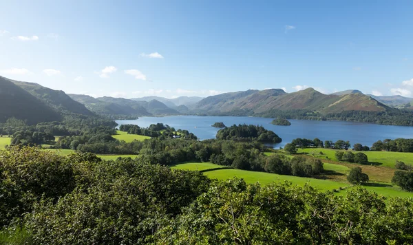 Derwent Water desde el mirador de Castlehead — Foto de Stock