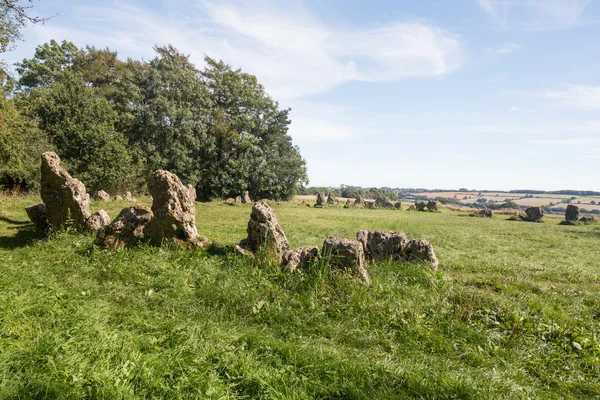 Каменный круг Rollright Stones в Котсуолдсе — стоковое фото