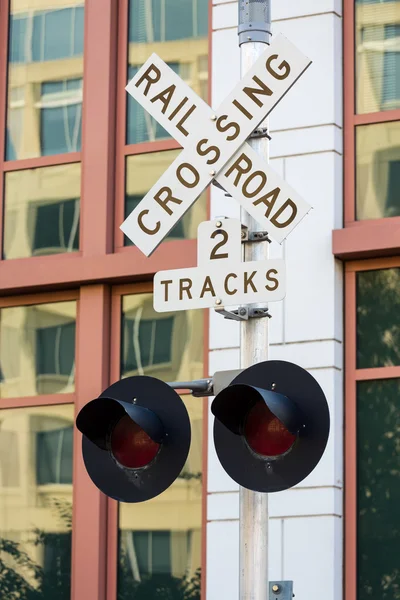 Railroad crossing sign in Washington DC