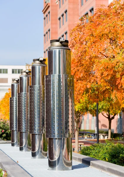 Stainless steel exhaust pipes at DoT Washington — Stock Photo, Image