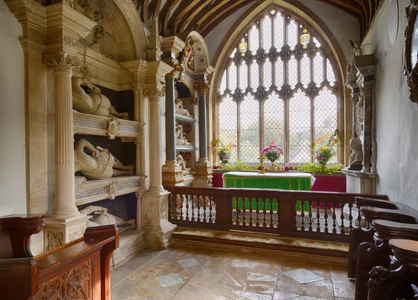 Interior of St Mary Church Swinbrook — Stock Photo, Image