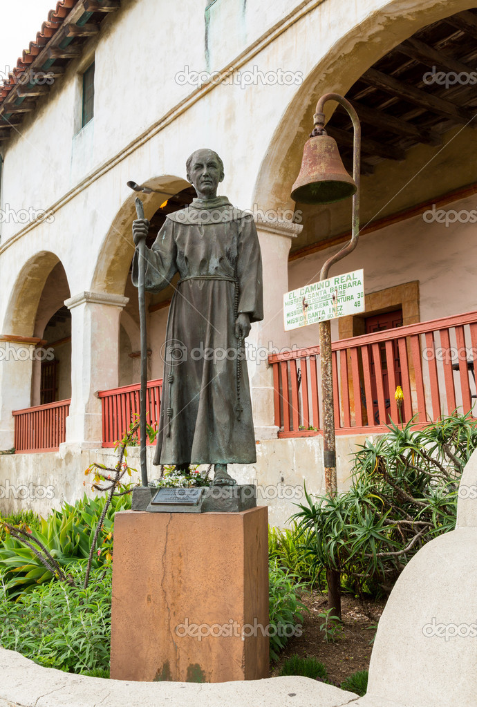 Father Junipero Serra statue Santa Barbara Mission